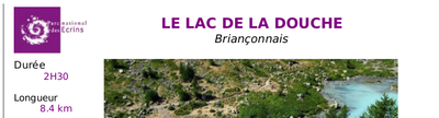 Le lac de la douche