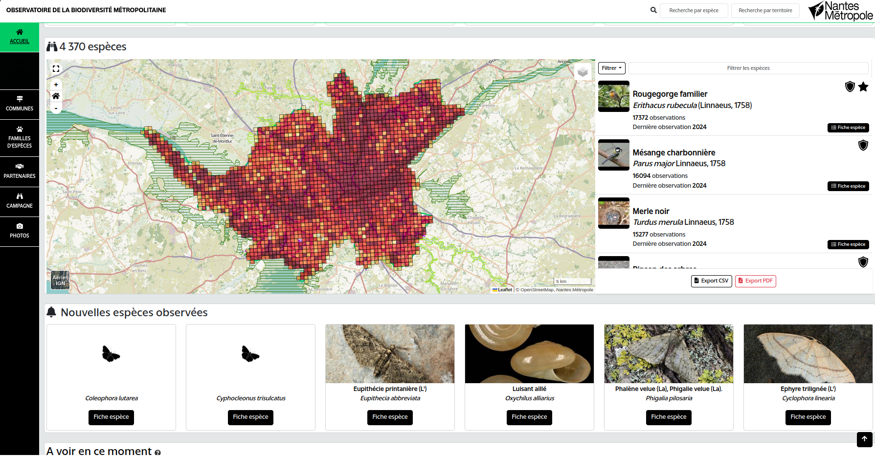 Application du RGAA à l'Observatoire de la Biodiversité Métropolitaine de Nantes