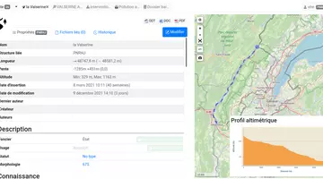 GeoRivière du Parc naturel régional du Haut-Jura : détail d'une rivière