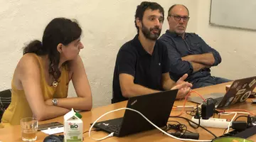 Mathieu Dartigues, Aline Chetta et Marc Saboureau au déjeuner du libre d'alliance libre