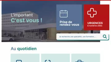 Page d'accueil du CH Cholet