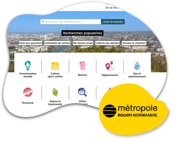 Impression écran du site Métropole Rouen Normandie