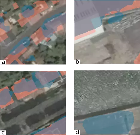 l'emprise des bâtiments de la base OSM