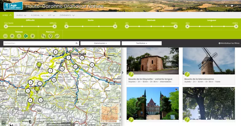 Référence application Geotrek dans le magazine de la Haute-Garonne