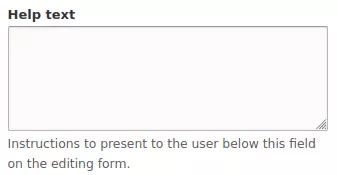 Drupal field help text