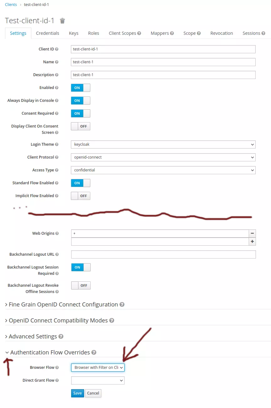 Keycloak Add client flow