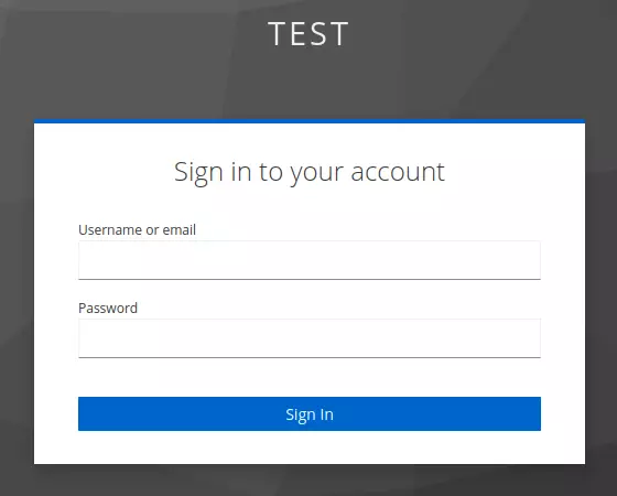 Keycloak Login Form