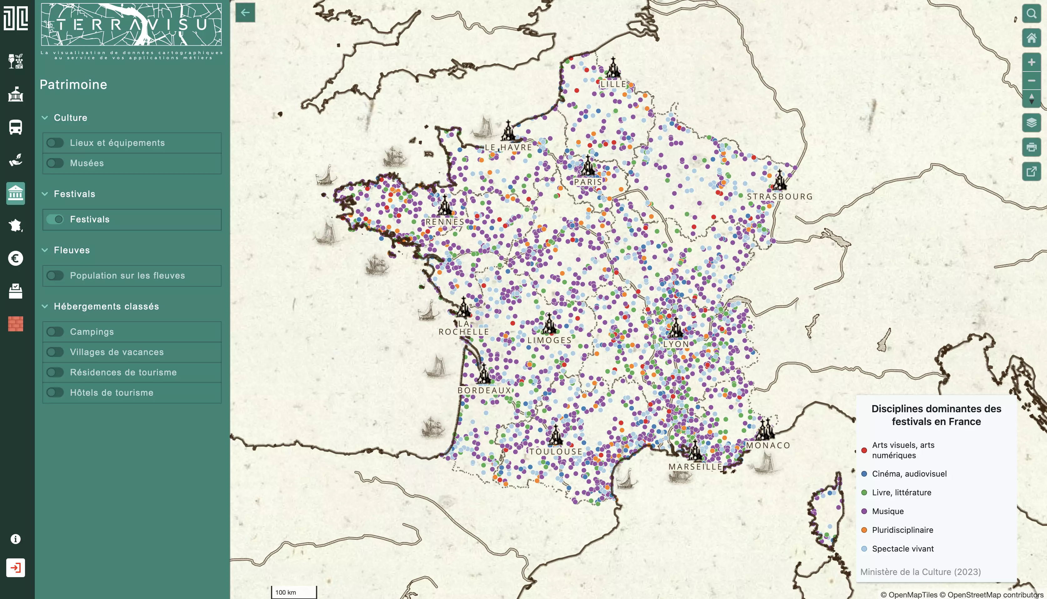 1Jour1Carte : Festivals en France