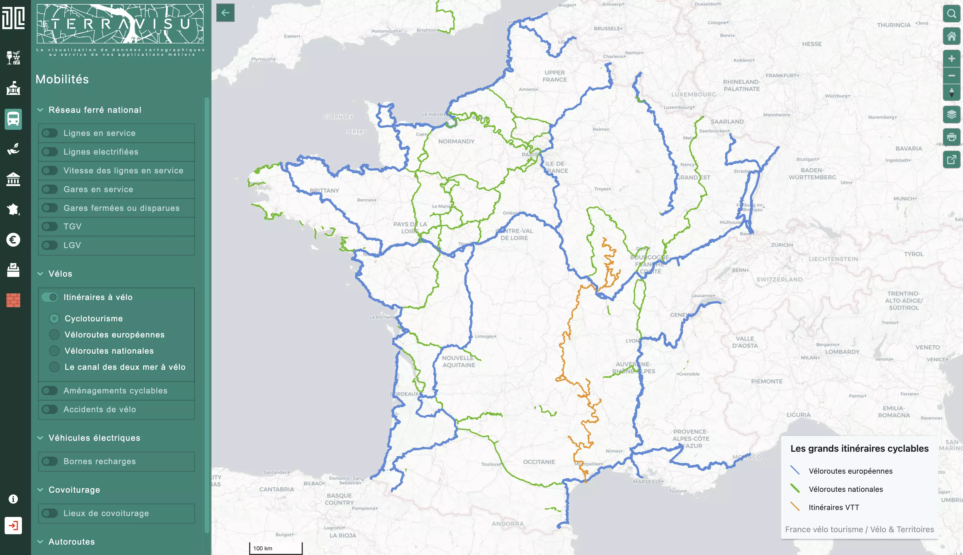 1Jour1Carte : Itinéraires vélo