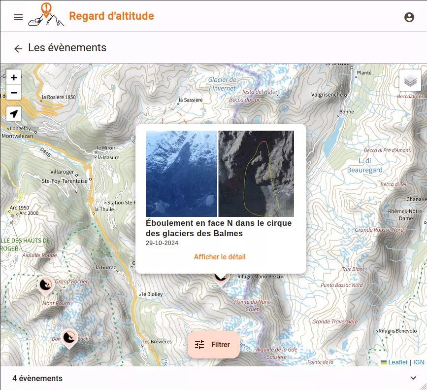 Vue cartographique de Regard d'Altitude