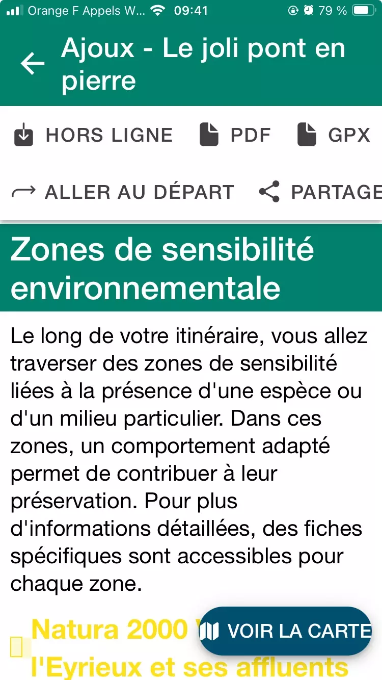 Consulter le descriptif des zones sur la fiche détail de la randonnée